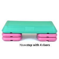 Plataforma de Step Aeróbico de 72 cm de Material PP al por Mayor con 4 Niveles Ajustables para Uso en el Hogar y Centros de Fitness