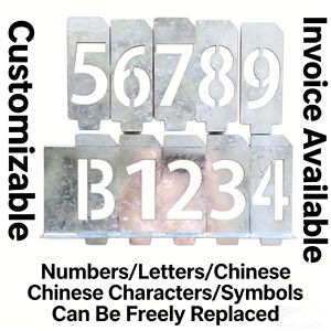 <span class=keywords><strong>Pochoir</strong></span> en métal pour peinture au pistolet, modèle de chiffres et de lettres creux en tôle de fer, combinaison libre de chiffres et de lettres - Product Image 2