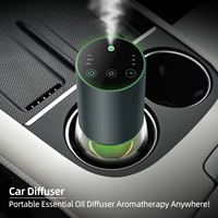 Diffuseur d'huiles essentielles sans eau pour voiture, maison, bureau, rechargeable par USB, nébuliseur électrique, lumière LED 7 couleurs, mini diffuseur d'arômes