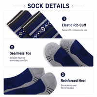 Chaussettes de ski en laine mérinos personnalisées avec coussinets épais en tissu éponge pour hommes, chaussettes chaudes pour la randonnée et les sports, conçues pour les activités de plein air en hiver