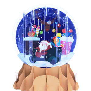 <span class=keywords><strong>Carte</strong></span> <span class=keywords><strong>de</strong></span> vœux <span class=keywords><strong>de</strong></span> Noël pop-up en forme <span class=keywords><strong>de</strong></span> globe <span class=keywords><strong>à</strong></span> neige 3D faite <span class=keywords><strong>à</strong></span> la main en gros, best-seller, impression <span class=keywords><strong>de</strong></span> logo personnalisé pour les entreprises, les occasions spéciales - Product Image 3