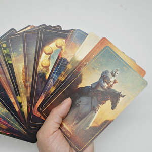 Großhandel benutzer definierte Kartenspiel Goldfolie Druck <span class=keywords><strong>Tarot</strong></span> karten Deck Sets Papier material <span class=keywords><strong>Tarot</strong></span> karten mit Box und Holz ständer - Product Image 6