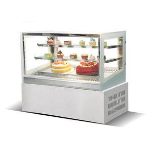 <span class=keywords><strong>Vitrine</strong></span> réfrigérée en verre d'étalage de gâteau de partie supérieure du comptoir commerciale pour des tartes - Product Image 1