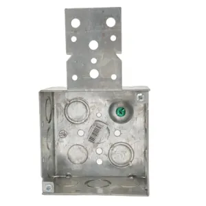American standard Square 1-1/2 inch deep Galvanized Steel Rectangular Box Electrical Metal Junction Box with B bracket (welding)