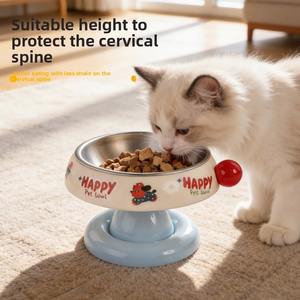 Bol pour chat et chien en PP, anti-renversement, protège le cou, pour l'alimentation des animaux - Product Image 4