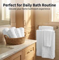 Luxury 100% Cotton Hotel Towel Set 6-Pack - Ultra Soft & Absorbent White Bath Towels for 5-Star Spa & Resort Wholesale