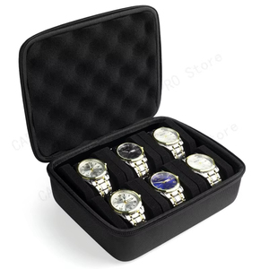 Caja de Almacenamiento para 6 Relojes, Estuche de Transporte, Organizador de Exhibición, Vitrina para Relojes, para Regalos - Product Image 2