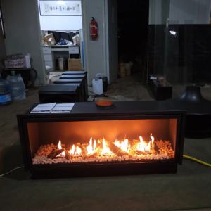 Allumeur de cheminée à gaz intérieur à <span class=keywords><strong>insert</strong></span> en acier télécommandé moderne pour villas appartements hôtels-travaux gaz naturel gaz liquéfié - Product Image 3