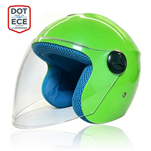 Casco de motocicleta DOT con carcasa de ABS, casco de moto 3/4 abierto, casco vintage para motociclistas de crucero y scooter. - Product Image 1