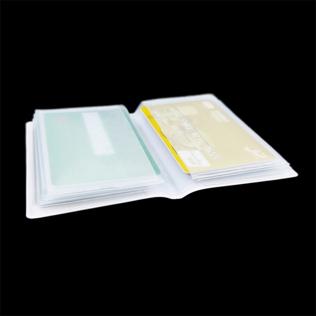 Custom Design Soft Plastic PVC Holders for Multi Credit Cards Water Resistant Material ID Card Storage Pouch