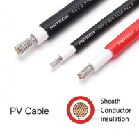 Câble Solaire Terminal Monophasé PV1-F Certifié TUV 1x1.5mm² 4mm² 6mm² Fil Électrique Câble Solaire DC pour Panneau Photovoltaïque
