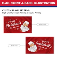 Drapeau de Noël 3x5 pieds de haute qualité, décoration de saison, bannière extérieure aux couleurs vives en polyester, œillets en laiton anti-rouille