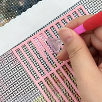 Règle d'alignement pour outils auxiliaires de peinture au diamant, compatible avec les diamants carrés et ronds, pour broderie artistique DIY