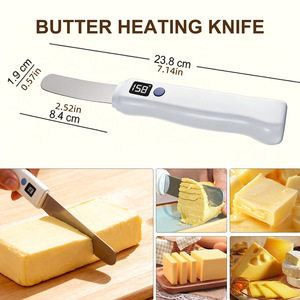 Couteau à beurre électrique en acier inoxydable, lame chauffante de 4 à 5,9 pouces, outil de cuisine pour ramollir le beurre dur - Product Image 3