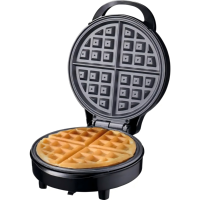 Appareil de cuisson 3 en 1 1000W avec plaques amovibles antiadhésives et écran LED, appareil ménager rond pour sandwichs et gaufres
