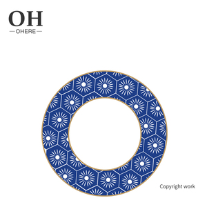 Service de vaisselle élégant en porcelaine fine bleu <span class=keywords><strong>et</strong></span> blanc pour mariage, assiettes de table en gros - Product Image 2