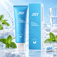 Dentifrice au fluorure 100g à la menthe fraîche pour routine de brossage quotidienne des adultes et sensation de bouche propre, tube bleu, marque privée