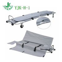 Carro Camilla Plegable para Transporte de Cuerpos y Féretros para Funeraria y Hospital