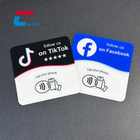 Individueller Logodruck 10cm 12cm Google-Bewertung Acryl-NFC-Platte Social Media Acryl-NFC-Karte