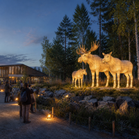 Outdoor-Zoo-Laternenprojekt mit Maßgeschneiderten Wildtier-Displays