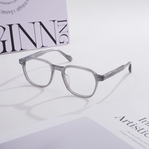 Gafas Ópticas Unisex con Marco de Acetato Ovalado Poligonal Vintage, Anti Luz Azul, con Graduación, en Negro, Gris Degradado y Rosa - Product Image 4