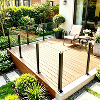 Rampe en verre trempé sans cadre sur mesure, design moderne en acier inoxydable pour villa, jardin, escalier commercial, balcon
