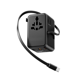 Adaptateur de voyage universel GaN 70W à <span class=keywords><strong>charge</strong></span> rapide, multi-prises USB Type C, adaptateur secteur universel pour voyages internationaux, <span class=keywords><strong>prise</strong></span> UK AU US EU - Product Image 4