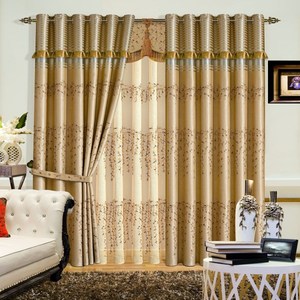 Sang Trọng Arabic Rèm Cho Phòng Khách Tùy Chỉnh Grey Vàng Grommet Màn Cửa Sổ - Product Image 5