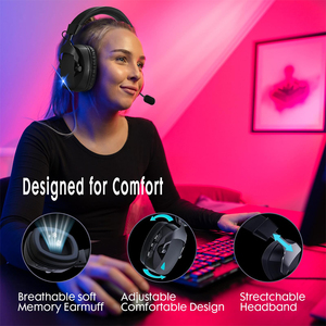 Pilote 50mm Tri-Mode Filaire BT 2.4G <span class=keywords><strong>Connexion</strong></span> Microphone antibruit <span class=keywords><strong>Casque</strong></span> de jeu - Product Image 3