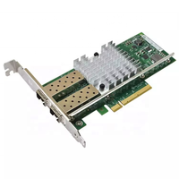 Interfaz Ethernet PCIe 100 X8 de 2,0 Mbps, puerto dual SFP +, controlador de Gb/s con cable externo para servidor en stock