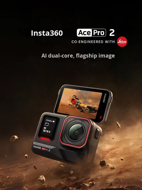 Original Insta360 Ace Pro 2 Action Camera - 8K Ultra HD AI Stabilization Street Vlog Photography in Stock