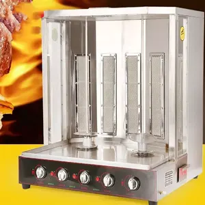 Mesin Kebab Doner Listrik/Gas Turki Komersial Mesin Shawarma Mini Baja Tahan Karat