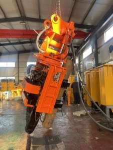 라이트 클램프가 있는 유럽 시장 인기 사이드 그립 파일 드라이버, 한국 기술 20-40t Vibro Hammer - Product Image 5