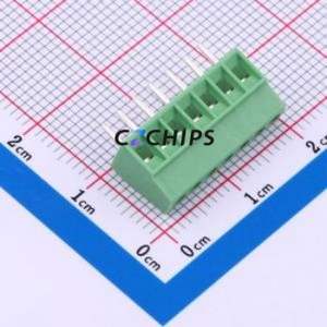 MX128-2.54-07P-GN01-Cu-Y-A Screw Terminal Block Through hole Component (THT),P=2.54mm Connector 1x7P 2.54mm Green Through Hole - Product Image 1
