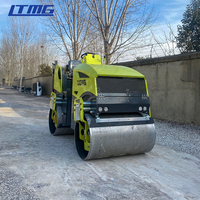 LTMG Compacteur à rouleaux de route hydraulique 0.8 tonnes 1 tonne 1.2 tonnes 1,5 tonne 4 tonnes Rouleau de route vibrant à double tambour