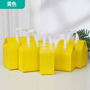 Bolsa de mano laminada con logotipo personalizado para publicidad de comida rápida, moda de verano no tejida, estilo Vintage para llevar - Product Image 4