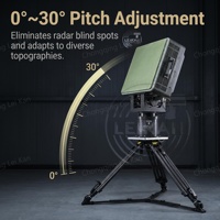 Radar Pengintai Ketinggian Rendah 360 Mekanis Pemindai X-Band 3D Phased Array Anti-Clutter Jangkauan 5km Pelacakan Multi-Target