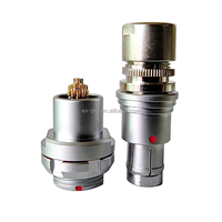 Conectores EX-PRO IP68 Impermeables de 4 Pines Macho/Hembra Tipo F, Compatibles con F-Typ S102A de 2-9 Pines, Carcasa de Latón Cromado -45C