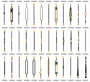 Top-Luxus-Innendekoration Aluminium legierung Post Black Gold Treppen pfosten - Product Image 5
