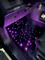Alfombrilla Universal RGBW para Auto con Luz de Estrellas, 64 Colores, Control por Aplicación, Luces LED Ambientales para el Interior del Vehículo con Modo Música, Impermeables