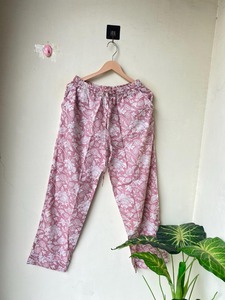 ชุดชุดนอน100% 2ชิ้นสำหรับใส่ฮันนีมูนเสื้อกางเกงผ้าฝ้ายออร์แกนิกชุดอินเดียพิมพ์ลายดอกไม้ระบายอากาศสำหรับฤดูร้อน - Product Image 6