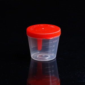 Gobelet à urine jetable Uriki 40 ml avec couvercle, gobelet d'échantillonnage de qualité médicale - Product Image 2