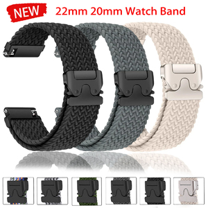 สายถักขนาด 20 มม. 22 มม. สำหรับ <span class=keywords><strong>Samsung</strong></span> <span class=keywords><strong>Galaxy</strong></span> <span class=keywords><strong>Watch</strong></span> 7/ 7 <span class=keywords><strong>LTE</strong></span> 44 มม. Watch6 4 5Pro 45 มม. สายรัดข้อมือแบบ Parachute สำหรับ Huawei <span class=keywords><strong>Watch</strong></span> <span class=keywords><strong>5</strong></span>/GT5 <span class=keywords><strong>Pro</strong></span> - Product Image 1