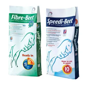 Embalagem personalizada sacos de alimentação para cavalos de animais de 25kg 50kg saco de embalagem tecido pp laminado