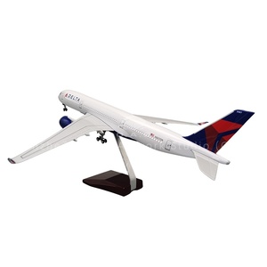 LED ABS nhựa Máy bay mô hình Airbus A350 Delta dòng không khí Kích thước 47cm quy mô 1:142 với ánh sáng dẫn và thiết bị hạ cánh - Product Image 1
