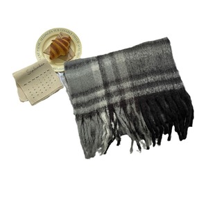Colección Otoño Invierno, Bufanda Larga <span class=keywords><strong>de</strong></span> Felpa a Cuadros para Mujer, Chal para Estudiantes, Material <span class=keywords><strong>de</strong></span> Poliéster para Parejas, Detección <span class=keywords><strong>de</strong></span> Agujas - Product Image 5