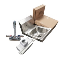Évier simple Xiangying Mini à poser sur comptoir avec robinet sans plomb et égouttoir, certifié NSF, usage commercial