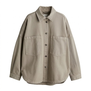 Chemise décontractée unie en popeline pour homme, col rabattu, manches longues, fermeture à bouton unique, tissu tissé d'été, teint en fil ODM, anti-UV - Product Image 6