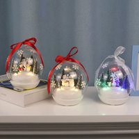 Petite boule de décoration de Noël personnalisée Ornement en verre lumineux en verre bon marché Boules de Noël Ornements