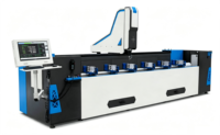 Centre d'usinage CNC 4 axes pour le perçage et le fraisage de profilés en aluminium DSK-CNC-3500, machine de perçage et de fraisage CNC pour portes et fenêtres en aluminium